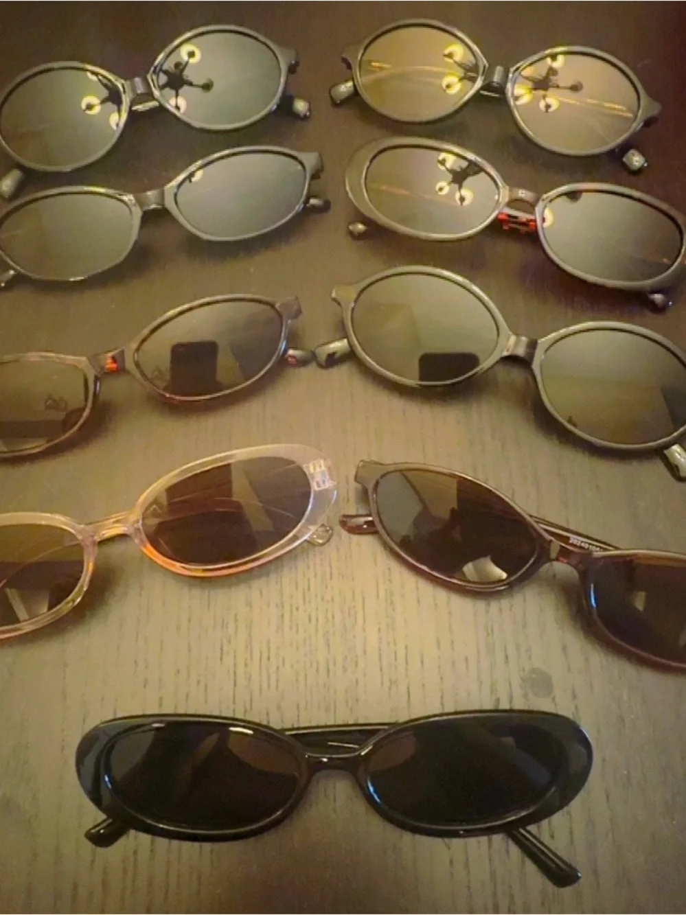 Women's Oval Sunglasses 9 Pair Bundle - Black and Tortoiseshell Options